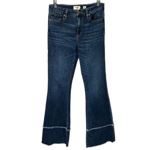 Miss Me High Rise Super Flare Heaven Jeans Frayed Hem Size 28x34